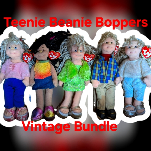 Vintage Beanies Retired Teenie Beanie Boppers Bundle Cute Gift Beanie Babies NWT